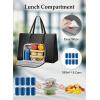 image:imageMATEIN Professional Laptop Tote with Leakproof Lunch Compartment 156 Inch Commuterchic Briefcase Large Office Accessories Tote Multifunctional Shoulder Bag for Teacher Hospital Work amp CommuteBlack