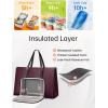 image:imageMATEIN Professional Laptop Tote with Leakproof Lunch Compartment 156 Inch Commuterchic Briefcase Large Office Accessories Tote Multifunctional Shoulder Bag for Teacher Hospital Work amp CommutePurple