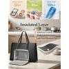 image:imageMATEIN Professional Laptop Tote with Leakproof Lunch Compartment 156 Inch Commuterchic Briefcase Large Office Accessories Tote Multifunctional Shoulder Bag for Teacher Hospital Work amp CommuteBlack