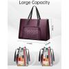 image:imageMATEIN Professional Laptop Tote with Leakproof Lunch Compartment 156 Inch Commuterchic Briefcase Large Office Accessories Tote Multifunctional Shoulder Bag for Teacher Hospital Work amp CommutePurple