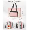 image:imageMATEIN Professional Laptop Tote with Leakproof Lunch Compartment 156 Inch Commuterchic Briefcase Large Office Accessories Tote Multifunctional Shoulder Bag for Teacher Hospital Work amp CommutePink