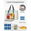 image:imageMATEIN Professional Laptop Tote with Leakproof Lunch Compartment 156 Inch Commuterchic Briefcase Large Office Accessories Tote Multifunctional Shoulder Bag for Teacher Hospital Work amp CommutePale Green