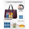 image:imageMATEIN Professional Laptop Tote with Leakproof Lunch Compartment 156 Inch Commuterchic Briefcase Large Office Accessories Tote Multifunctional Shoulder Bag for Teacher Hospital Work amp CommutePurple