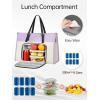image:imageMATEIN Professional Laptop Tote with Leakproof Lunch Compartment 156 Inch Commuterchic Briefcase Large Office Accessories Tote Multifunctional Shoulder Bag for Teacher Hospital Work amp CommuteLight Purple