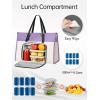 image:imageMATEIN Professional Laptop Tote with Leakproof Lunch Compartment 156 Inch Commuterchic Briefcase Large Office Accessories Tote Multifunctional Shoulder Bag for Teacher Hospital Work amp CommuteTaro Purple