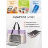 image:imageMATEIN Professional Laptop Tote with Leakproof Lunch Compartment 156 Inch Commuterchic Briefcase Large Office Accessories Tote Multifunctional Shoulder Bag for Teacher Hospital Work amp CommuteLight Purple
