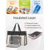 image:imageMATEIN Professional Laptop Tote with Leakproof Lunch Compartment 156 Inch Commuterchic Briefcase Large Office Accessories Tote Multifunctional Shoulder Bag for Teacher Hospital Work amp CommuteBlack Beige