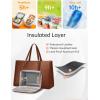 image:imageMATEIN Professional Laptop Tote with Leakproof Lunch Compartment 156 Inch Commuterchic Briefcase Large Office Accessories Tote Multifunctional Shoulder Bag for Teacher Hospital Work amp CommuteKhaki