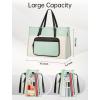 image:imageMATEIN Professional Laptop Tote with Leakproof Lunch Compartment 156 Inch Commuterchic Briefcase Large Office Accessories Tote Multifunctional Shoulder Bag for Teacher Hospital Work amp CommutePale Green