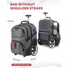 image:imageMATEIN Rolling Laptop Bag with Larger Wheels 17 Inch Roller Back Packs with Anti Theft Lock amp USB Charging Port for Adults Men Heavy Duty Rolling Large Carry On Luggage for Office Work Travel GreyGrey