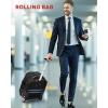 image:imageMATEIN Rolling Laptop Bag with Larger Wheels 17 Inch Roller Back Packs with Anti Theft Lock amp USB Charging Port for Adults Men Heavy Duty Rolling Large Carry On Luggage for Office Work Travel GreyBlack