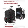 image:imageMATEIN Rolling Laptop Bag with Larger Wheels 17 Inch Roller Back Packs with Anti Theft Lock amp USB Charging Port for Adults Men Heavy Duty Rolling Large Carry On Luggage for Office Work Travel GreyBlack