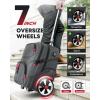 image:imageMATEIN Rolling Laptop Bag with Larger Wheels 17 Inch Roller Back Packs with Anti Theft Lock amp USB Charging Port for Adults Men Heavy Duty Rolling Large Carry On Luggage for Office Work Travel GreyGrey