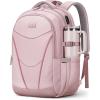 image:imageMATEIN HER Work Laptop Backpack for Women with Lunch Compartment Water Resistant Work Backpack for Office Commute with USB C Port amp RFID PocketTSA Travel Personal Item Bag Fits 173 Computer Pink