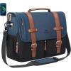 image:imageMATEIN Laptop Briefcase for Work 156 Inch Mens Messenger Bag with External USB Charging Port Water Resistant Computer Crossbody Shoulder Satchel for Office Business Travel Navy BlueBlackblue