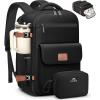 image:imageMATEIN Personal Item Backpack 18x14x8 with Shoe Compartment TSA Approved Underseat Bag for Frontier Airline with Water Bottle Holder Lightweight Travel Backpack for Women Men Fit 156 Laptops GreenBlack