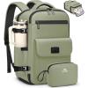 image:imageMATEIN Personal Item Backpack 18x14x8 with Shoe Compartment TSA Approved Underseat Bag for Frontier Airline with Water Bottle Holder Lightweight Travel Backpack for Women Men Fit 156 Laptops GreenGreen
