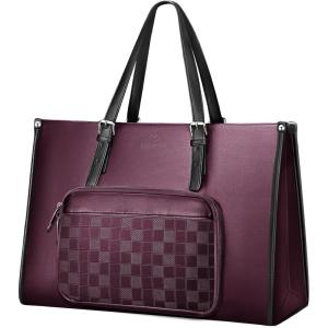 image:imageMATEIN Professional Laptop Tote with Leakproof Lunch Compartment 156 Inch Commuterchic Briefcase Large Office Accessories Tote Multifunctional Shoulder Bag for Teacher Hospital Work amp CommutePurple