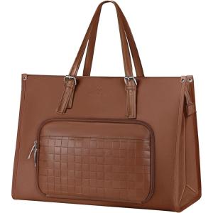 image:imageMATEIN Professional Laptop Tote with Leakproof Lunch Compartment 156 Inch Commuterchic Briefcase Large Office Accessories Tote Multifunctional Shoulder Bag for Teacher Hospital Work amp CommuteKhaki