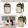 image:imageMATEIN Teacher Backpack with Lunch Compartment 156 Inch Lunch Backpack for Men with Organized Pocket College Laptop Backpacks Meal Prep Bag Gift for Teachers Work Nurse Commute OfficeBlack Beige Brown