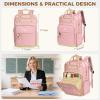 image:imageMATEIN Teacher Backpack with Lunch Compartment 156 Inch Lunch Backpack for Men with Organized Pocket College Laptop Backpacks Meal Prep Bag Gift for Teachers Work Nurse Commute OfficePink