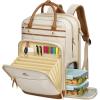 image:imageMATEIN Teacher Backpack with Lunch Compartment 156 Inch Lunch Backpack for Men with Organized Pocket College Laptop Backpacks Meal Prep Bag Gift for Teachers Work Nurse Commute OfficeBeige