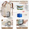 image:imageMATEIN Teacher Backpack with Lunch Compartment 156 Inch Lunch Backpack for Men with Organized Pocket College Laptop Backpacks Meal Prep Bag Gift for Teachers Work Nurse Commute OfficeBeige