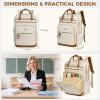 image:imageMATEIN Teacher Backpack with Lunch Compartment 156 Inch Lunch Backpack for Men with Organized Pocket College Laptop Backpacks Meal Prep Bag Gift for Teachers Work Nurse Commute OfficeBeige