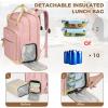 image:imageMATEIN Teacher Backpack with Lunch Compartment 156 Inch Lunch Backpack for Men with Organized Pocket College Laptop Backpacks Meal Prep Bag Gift for Teachers Work Nurse Commute OfficePink
