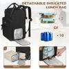 image:imageMATEIN Teacher Backpack with Lunch Compartment 156 Inch Lunch Backpack for Men with Organized Pocket College Laptop Backpacks Meal Prep Bag Gift for Teachers Work Nurse Commute OfficeBlack