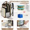 image:imageMATEIN Teacher Backpack with Lunch Compartment 156 Inch Lunch Backpack for Men with Organized Pocket College Laptop Backpacks Meal Prep Bag Gift for Teachers Work Nurse Commute OfficeBlack Beige Brown