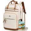 image:imageMATEIN Teacher Backpack with Lunch Compartment 156 Inch Lunch Backpack for Men with Organized Pocket College Laptop Backpacks Meal Prep Bag Gift for Teachers Work Nurse Commute OfficeBeige