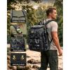 image:imageMATEIN Pro Fishing Backpack with 4 Tackle Boxes amp Rod Holders Water Resistant Tackle Backpack 3600 with Knife and Gripper Side Storage amp Cooler Compartment Fishing Gifts for Men CamoBlack Camouflage