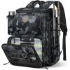 image:imageMATEIN Pro Fishing Backpack with 4 Tackle Boxes amp Rod Holders Water Resistant Tackle Backpack 3600 with Knife and Gripper Side Storage amp Cooler Compartment Fishing Gifts for Men CamoBlack Camouflage