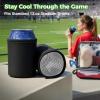 image:imageMATEIN CLASSIC TPU Clear Backpack Stadium Approved DualLayer Clear Stadium Bag 12612 with RFID Wristlet Pouch Thick Transparent Backpack with Insulated Can Sleeves for Game Day Sports FestivalBlack