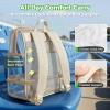 image:imageMATEIN CLASSIC TPU Clear Backpack Stadium Approved DualLayer Clear Stadium Bag 12612 with RFID Wristlet Pouch Thick Transparent Backpack with Insulated Can Sleeves for Game Day Sports FestivalBrown