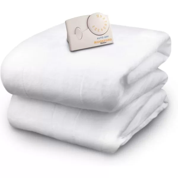 BIDDEFORD BLANKETS Polyester Electric Heated Mattress Pad with Analog Controller Full White