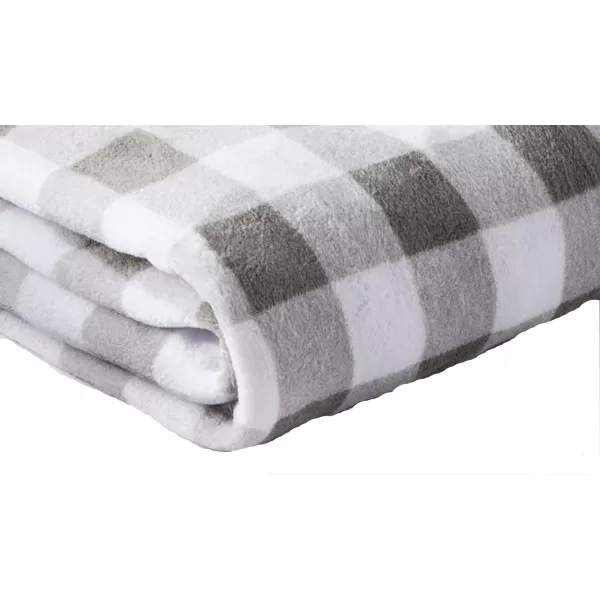 Biddeford Blankets Microplush Electric Heated Throw Blanket with Adjustable Heat Settings and Auto ShutOff Timer Machine Washable Digital Controller Throw GreyWhiteGrey