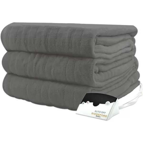 BIDDEFORD BLANKETS Micro Plush Electric Heated Blanket with Digital Controller Twin GreyBIDDEFORD BLANKETS Micro Plush Electric Heated Blanket with Digital Controller Twin Grey