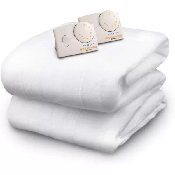 BIDDEFORD BLANKETS Polyester Electric Heated Mattress Pad with Analog Controller King WhiteBIDDEFORD BLANKETS Polyester Electric Heated Mattress Pad with Analog Controller King White