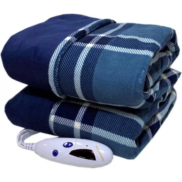 Blue/Navy/White Plaid Reversible