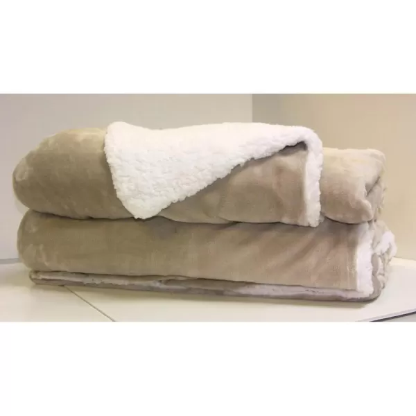 BIDDEFORD BLANKETS Micro Mink Sherpa Electric Heated Blanket with Digital Controller Twin LinenBIDDEFORD BLANKETS Micro Mink Sherpa Electric Heated Blanket with Digital Controller Twin Linen