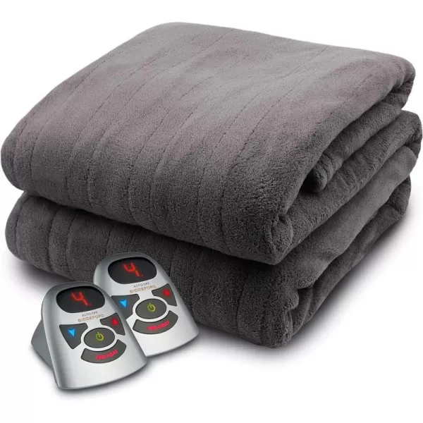 BIDDEFORD BLANKETS Micro Plush Electric Heated Blanket with Digital Controller King GreyBIDDEFORD BLANKETS Micro Plush Electric Heated Blanket with Digital Controller King Grey