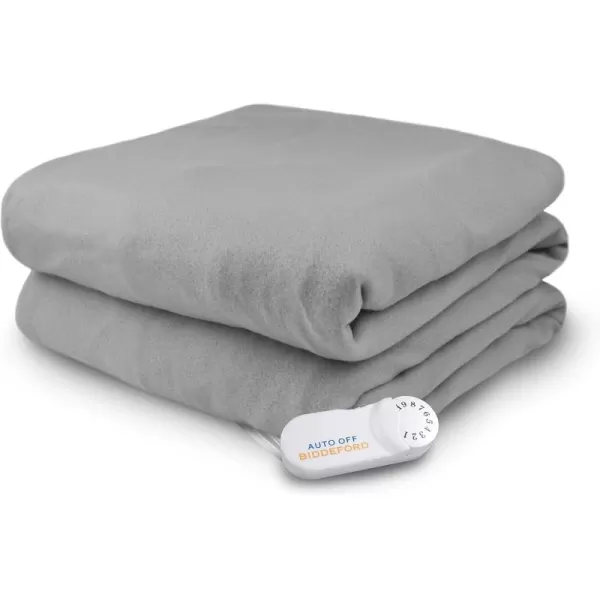 imageBiddeford Blankets Comfort Knit Heated Blanket with Therapeutic Heat Settings Machine Washable  Perfect for Warm Cozy Nights Analog Controller Throw SageGrey