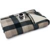 imageBIDDEFORD BLANKETS Micro Plush Sherpa Electric Heated Blanket with Digital Controller Queen BlackTaupeCream PlaidBlackTaupeCream Plaid