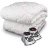 imageBIDDEFORD BLANKETS Sherpa Electric Heated Mattress Pad with Digital Controller Twin White