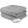 imageBiddeford Blankets Comfort Knit Heated Blanket with Therapeutic Heat Settings Machine Washable  Perfect for Warm Cozy Nights Analog Controller Throw BlackWhite Buffalo CheckGrey