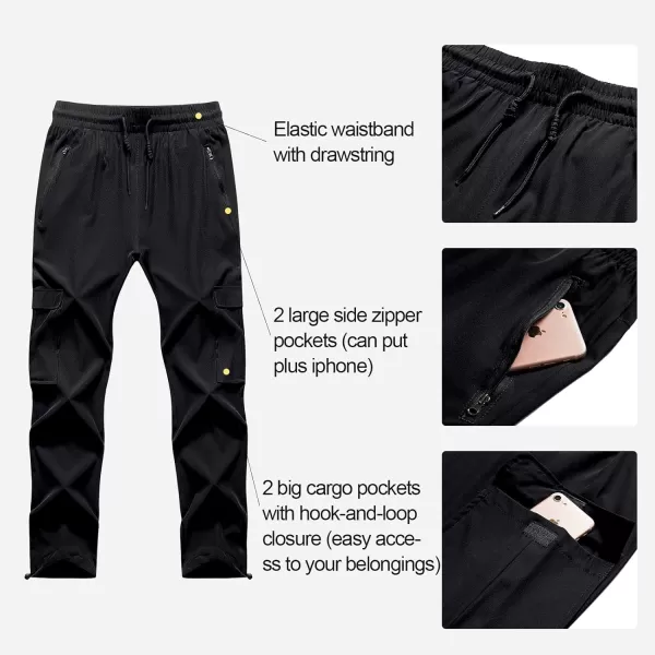 CREATMO US Mens Cargo Hiking Pants Quick Dry Lightweight Golf Athletic Jogger