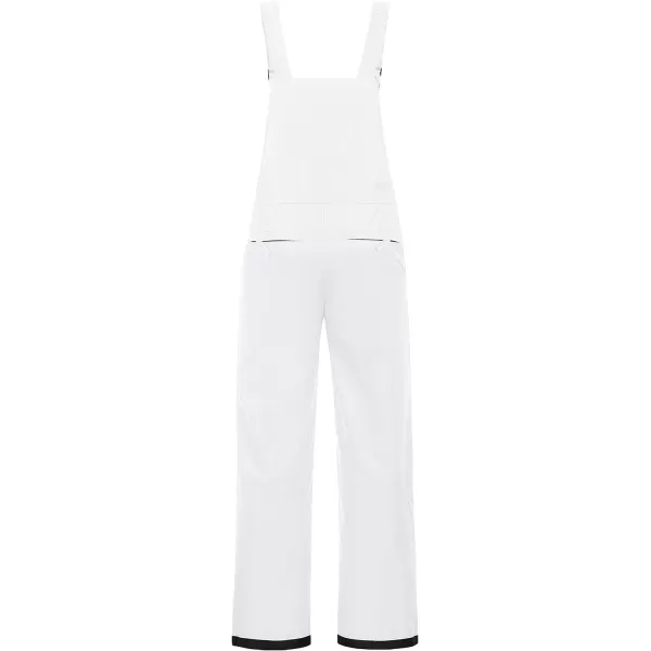 CREATMO US Girls Snow Bibs Kids Ski Pants Waterproof Insulated Winter OverallsCargo White