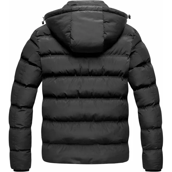 CREATMO US Mens Puffer Jacket Waterproof Winter Parka jacket Warm Thicken Ski CoatGrey